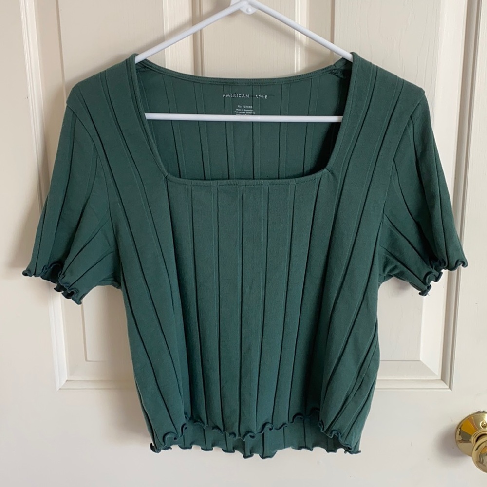 American Eagle Women’s Cropped Square Neck Top